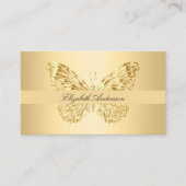 Butterfly gold QR code foto sociale media Visitekaartje (Voorkant)
