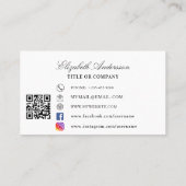 Butterfly gold white logo QR-code Visitekaartje (Achterkant)