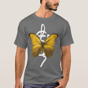 Butterfly goud wordt getransformeerd t-shirt