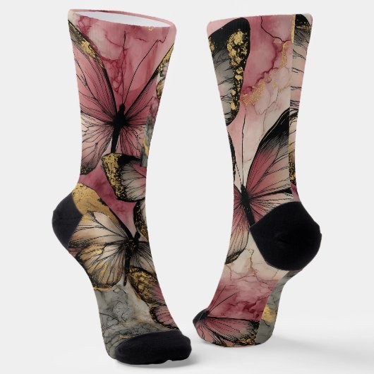 Butterfly grace Crew Socks Sokken (Gebogen)
