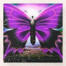 Butterfly graffitis glazen onderzetter