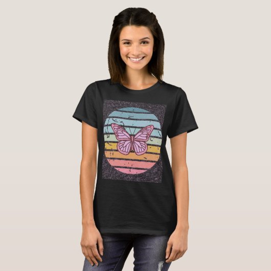 "Butterfly" grafisch T-shirt | stijlvol (Voorkant volledig)