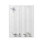 Butterfly Grand Staff Extra Wide Rule Kinder Muzie Notitieblok (Linkerzijde)