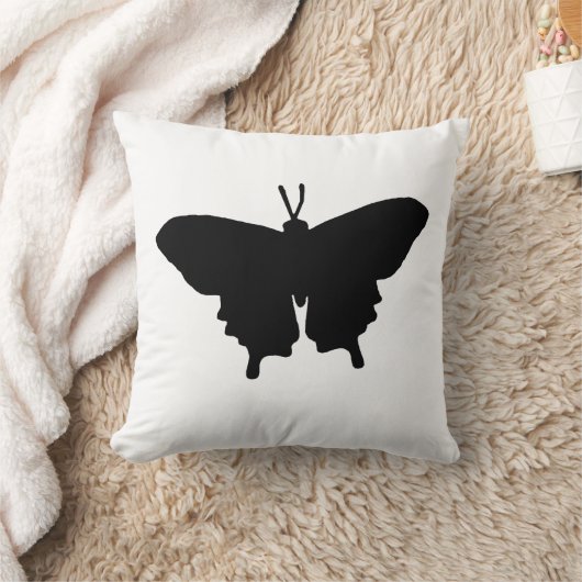 Butterfly Graphic Black en White Sierkussen (Deken)
