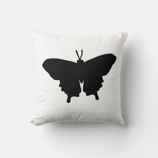 Butterfly Graphic Black en White Sierkussen (Voorkant)