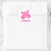 Butterfly Grateful Pinks Yellow_Fun Stickers (Tas)
