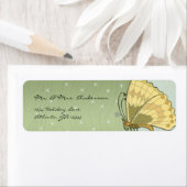  Butterfly Green Wood Grain Star-adres Etiket (Insitu)