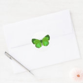 Butterfly Greens Ronde Sticker (Envelop)