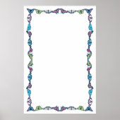 Butterfly-grens op lege aanpasbare achtergrond poster (Voorkant)