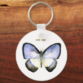 Butterfly: Groen-doorblauw Sleutelhanger (Voorkant)