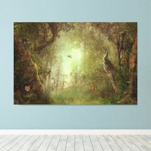 Butterfly Grove Ingewikkeld Canvas (Insitu (Houten vloer))