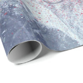 Butterfly Grunge Love | Koraal Oranje Paars verf Cadeaupapier (Rol Hoek)