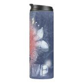 Butterfly Grunge Love | Koraal Oranje Paars verf Thermosbeker (Geroteerd rechts)