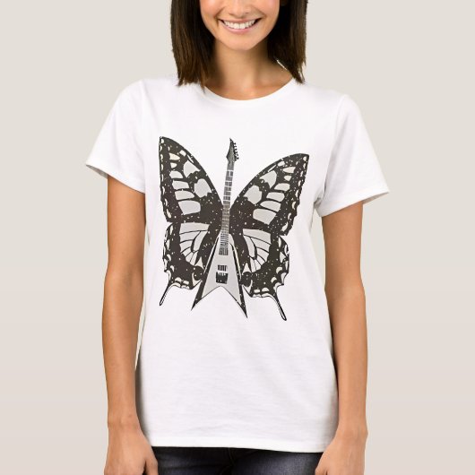 butterfly guitar t shirt (Voorkant)