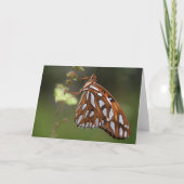 Butterfly Gulf Fritillary Passion Oranje gepolijst Kaart (Voorkant)