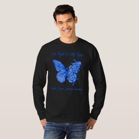 Butterfly Haar gevecht is mijn gevecht tegen Guill T-shirt (Voorkant volledig)