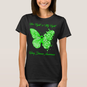 Butterfly Haar gevecht is mijn nachtziekte T-shirt