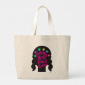 Butterfly Hair No Care Fun Trendy Hairstyle Grote Tote Bag (Achterkant)