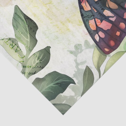 Butterfly  Hand Schrijven Letter Decoupage Tissuepapier (Detail)