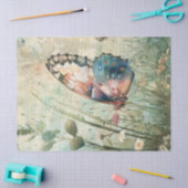 Butterfly Hand Schrijven Letter Decoupage Tissuepapier (Craft)