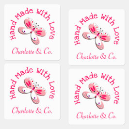 Butterfly Handgemaakt met liefdesproduct op maat Labels