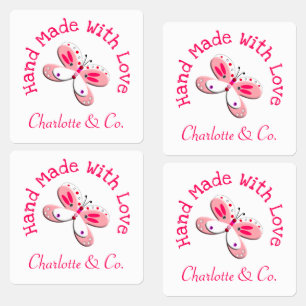 Butterfly Handgemaakt met liefdesproduct op maat Labels