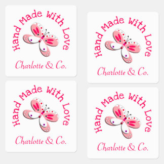 Butterfly Handgemaakt met liefdesproduct op maat Labels