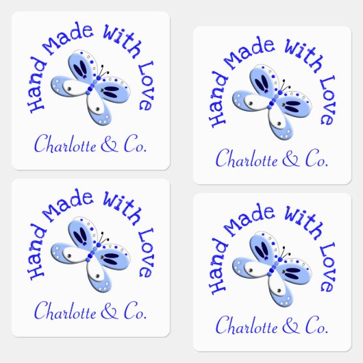Butterfly Handgemaakt met liefdesproduct op maat Labels (Groep)