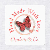 Butterfly Handgemaakt met liefdesproduct op maat Labels (Design 1)