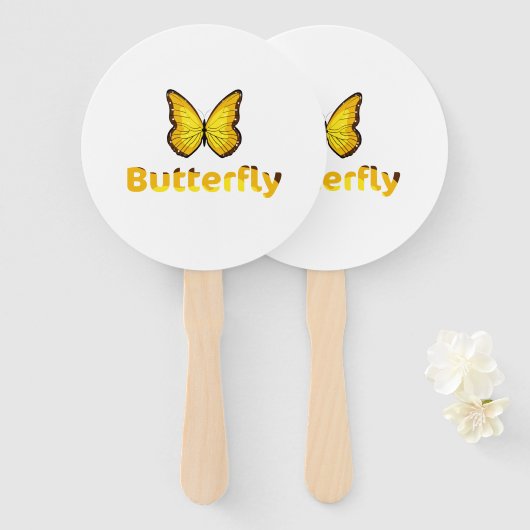 Butterfly Handwaaier (Voorkant en achterkant)
