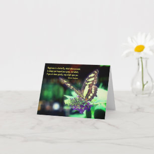 Butterfly Happiness Citaat Inspirerend Nota Kaart