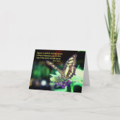 Butterfly Happiness Citaat Inspirerend Nota Kaart (Voorkant)