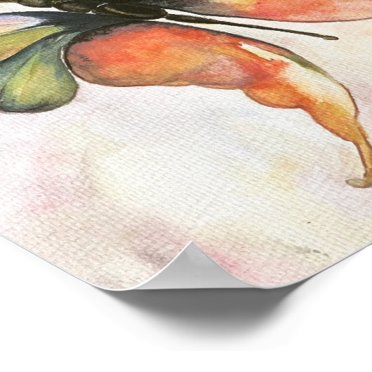 Butterfly Happiness Premium Canvas Poster (8x10) (Hoek)