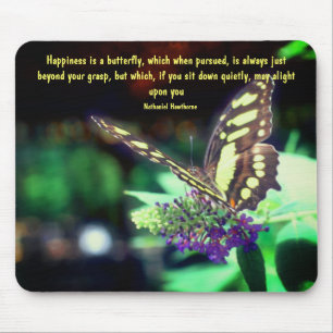 Butterfly Happiness Quote Inspirerend Muismat