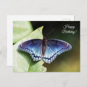Butterfly Happy Birthday Briefkaart (Voorkant / Achterkant)