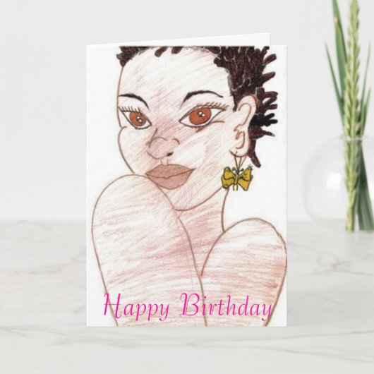 Butterfly, Happy Birthday - Gepersonaliseerd Kaart (Voorkant)
