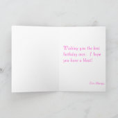 Butterfly, Happy Birthday - Gepersonaliseerd Kaart (Binnen)