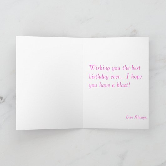 Butterfly, Happy Birthday - Gepersonaliseerd Kaart (Binnen)