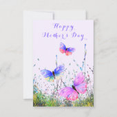 Butterfly Happy Moederdag Kaart (Voorkant)