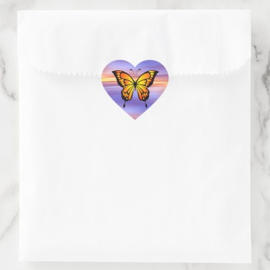 Butterfly  hart sticker (Tas)