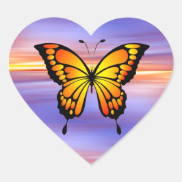 Butterfly  hart sticker