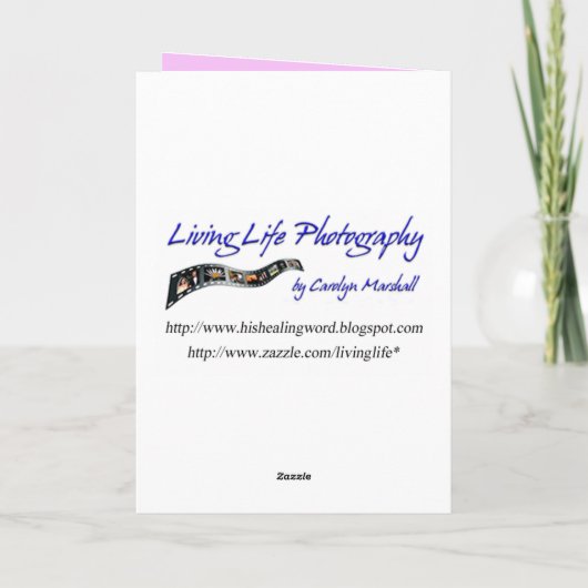 Butterfly - Hartelijk dank Bedankkaart (Achterkant)