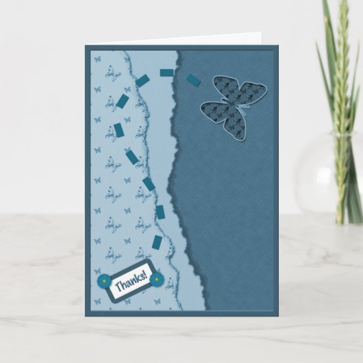 Butterfly - Hartelijk dank Bedankkaart (Voorkant)