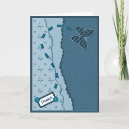 Butterfly - Hartelijk dank Bedankkaart