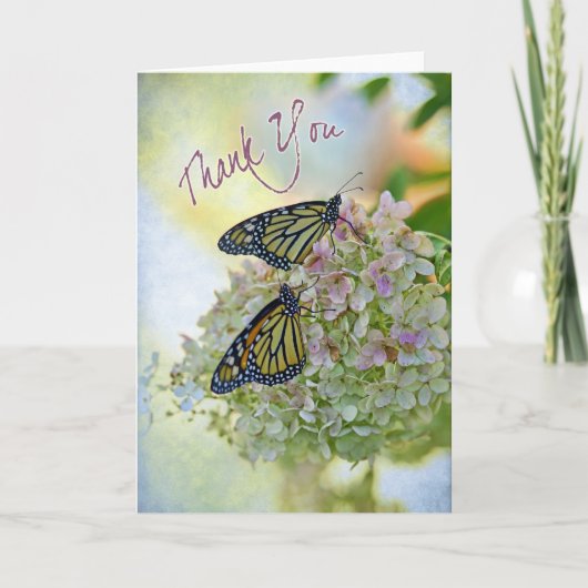 Butterfly Hartelijk dank Bedankkaart (Voorkant)