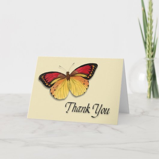 Butterfly Hartelijk dank Bedankkaart (Voorkant)
