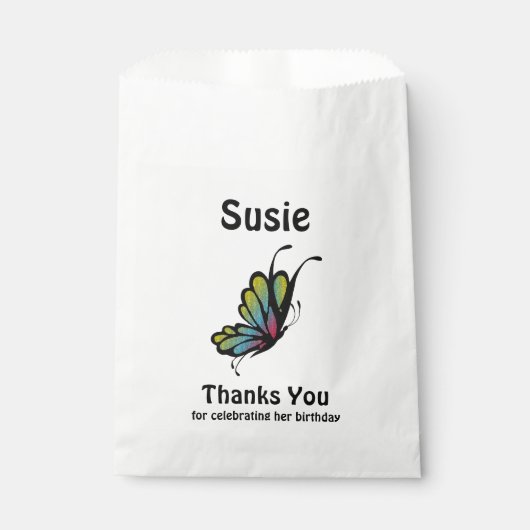Butterfly Hartelijk dank Bedankzakje (Voorkant)
