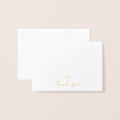 Butterfly Hartelijk dank Folie Kaarten (Voorkant met envelop)