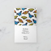 Butterfly Hartelijk dank Kaart (Binnen)