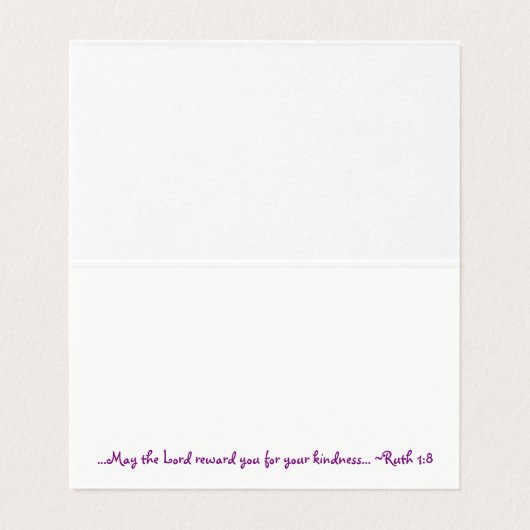 Butterfly - Hartelijk dank Kaart (Binnenkant ongevouwen)